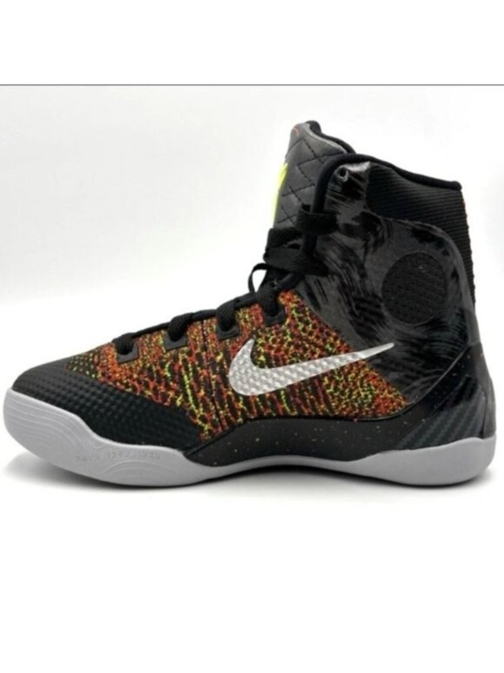 Nike Kobe IX Elite Youth 7Y Black And Metallic Basketball Silver 072026 - Picture 4 of 11